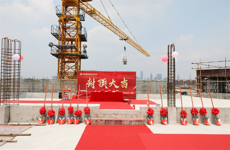 2025年5月22日，江苏公司承建的步步高至美科技广场项目如期封顶。